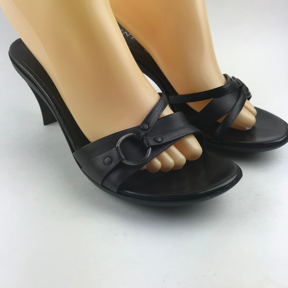 Anne Klein Slide Sandals Size 8.5 Women Kiten Heel - Picture 1 of 8